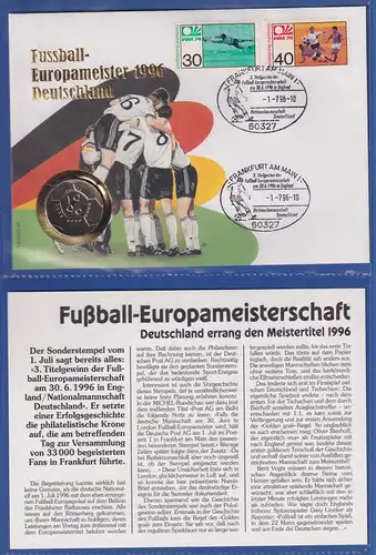 Bundesrepublik Numisbrief Fußball-EM 1996 mit 2 Brit. Pfund und Mi.-Nr. 811-812