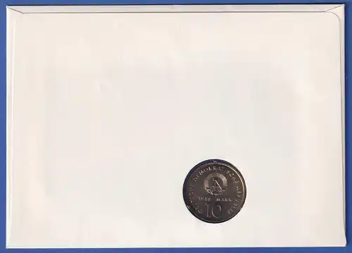 Offiz. DDR-Numisbrief mit 10 Mark Gedenkmünze Olympiade 1988 u. DDR Block 94