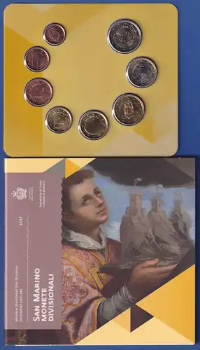 San Marino EURO-Kursmünzensatz Jahrgang 2017 bankfrisch / unzirkuliert im Folder