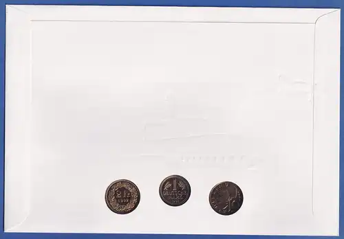 Großformatiger Numisbrief Gemeinschaftsaugabe D - CH - A 1993 Bodenseeregion