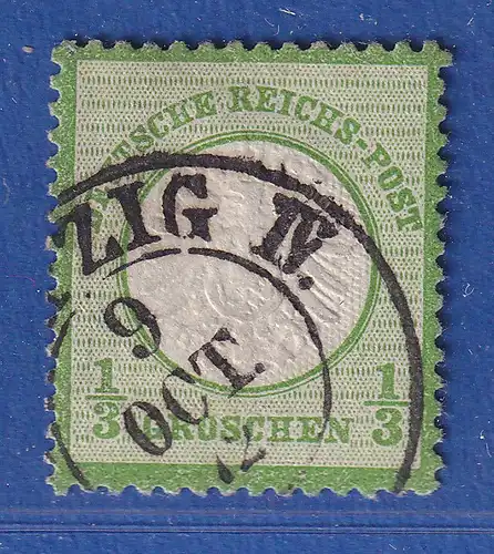 Dt. Reich großer Brustschild 1/3 Gr Mi.-Nr.17b O kleiner Eckbug gepr. SOMMER BPP