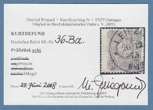 Dt. Reich Pfennige BREITE Marken Mi.-Nr. 31-36 B Satz kpl. O gepr. BPP 