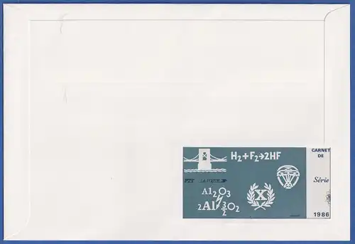 Frankreich 1986 Mi.-Nr. 2532-2536 Heftchenblatt auf großformatigem FDC