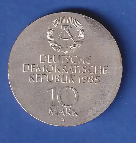 DDR 10 Mark Gedenkmünze 1985 Semper-Oper in Dresden, stempelglanz 