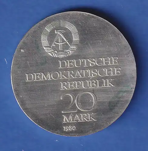 DDR 20 Mark Gedenkmünze 1980 Ernst Abbe stempelglanz stg 