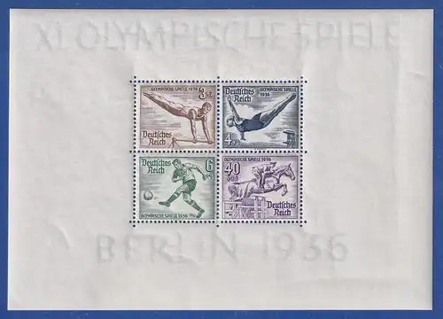 Deutsches Reich 1936 Olympische Spiele Mi.-Nr. Block 5 X postfrisch **