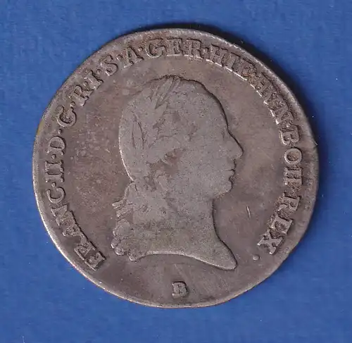 Österreichische Niederlande Silbermünze 1794 B Kaiser Franz II. 1/4 Kronentaler 