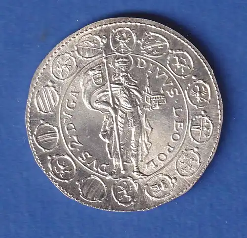 Österreich 1963 Nachprägung Silbermünze 1642 Erzherzog Ferdinand Karl 6,4g/Ag835