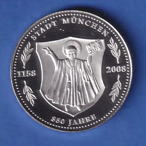 Silbermedaille Jubiläum 850 Jahre München - 200 Jahre Oktoberfest 10,4g Ag500
