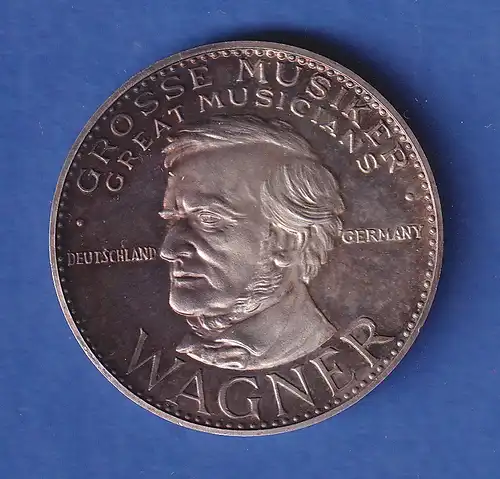 Silber-Medaille Richard Wagner - Große Musiker - 12 g Ag1000 