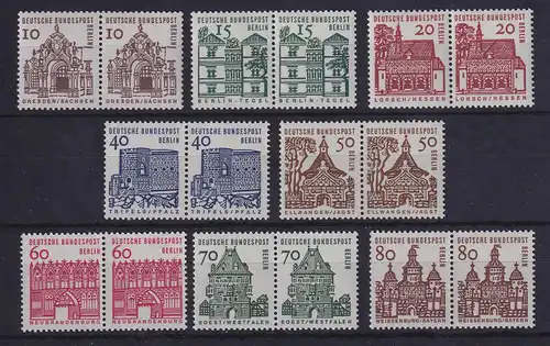Berlin 1964 Bauwerke Mi.-Nr. 242-249 waag. Paare postfrisch **