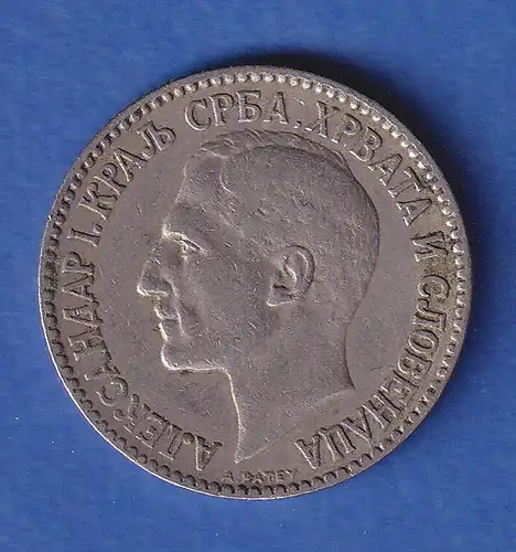 Jugoslawien 1925 Kursmünze 1 Dinar - König Alexander I. 
