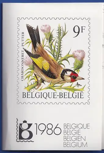 Belgien 1986 Briefmarken-Jahrgang komplett ** 