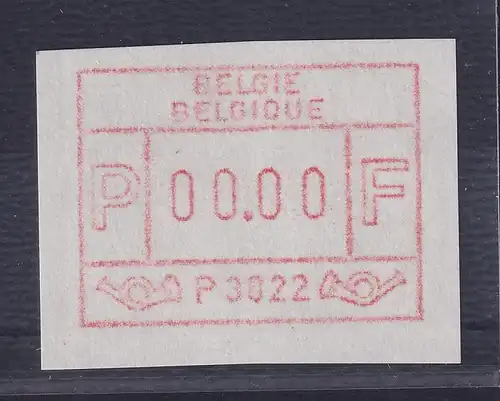 Belgien FRAMA-ATM 1.Ausgabe P3022 Nulldruck 00.00 **