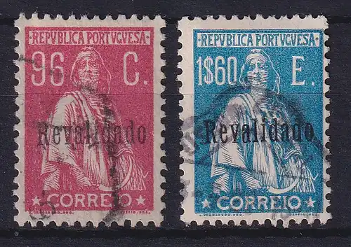 Portugal 1929 Ceres mit Aufdruck Revalidado  Mi.-Nr. 513-514 gestempelt