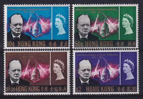 Hongkong 1966 Winston Churchill Mi.-Nr. 218-221 postfrisch **