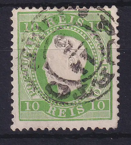Portugal 1879 König Luis I. 10 Reis Mi.-Nr. 47 y b B gestempelt