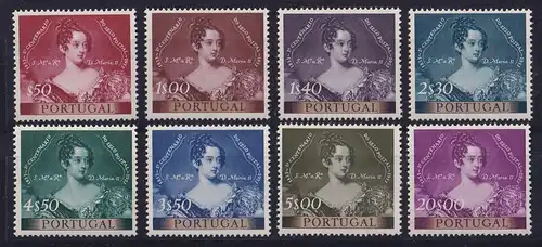 Portugal 1953 Königin Maria II. - 100 Jahre Briefmarken Mi.-Nr. 815-822 **