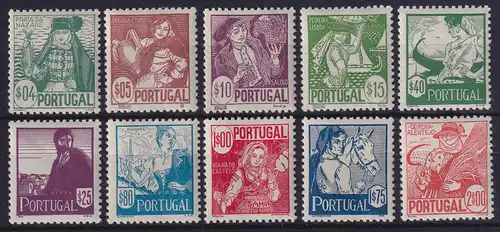 Portugal 1941 Volkstrachten Mi.-Nr. 632-641 postfrisch **