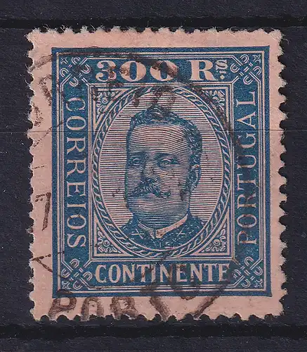 Portugal 1893 König Luis I. 300 Reis Mi.-Nr. 77 y C gestempelt