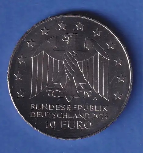 Bundesrepublik Normalprägung 10 Euro - Johann Gottfried Schadow 2014