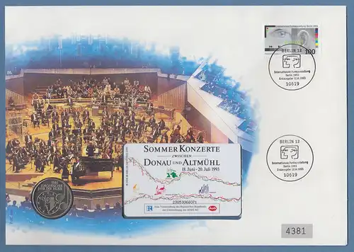 Numisbrief 1985 Jahr der Musik, Funkausstellung und Sommerkonzerte 1993 
