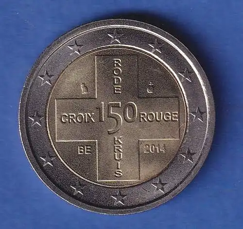 Belgien 2014 2-Euro-Sondermünze Rotes Kreuz bankfr. unzirk. 