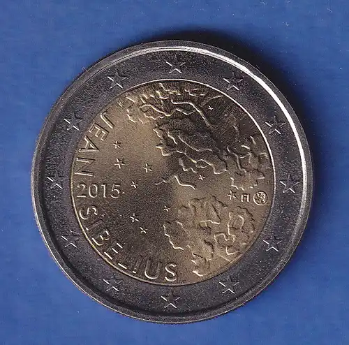 Finnland 2015 2-Euro-Sondermünze Jean Sibelius bankfr. unzirk. 