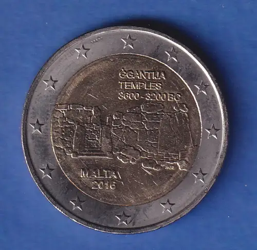 Malta 2016 2-Euro-Sondermünze Ggantija bankfr. unzirk. 