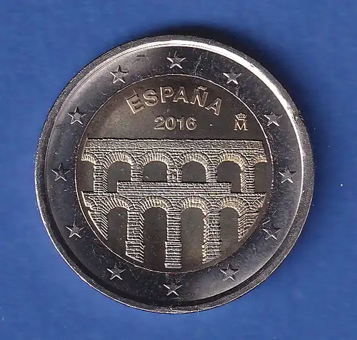 Spanien 2016 2-Euro-Sondermünze Apuädukt von Segovia bankfr. unzirk. 