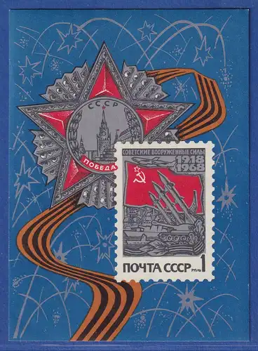 Sowjetunion 1968 - 50 Jahre Sowjetarmee Mi.-Nr. Block 50 postfrisch **