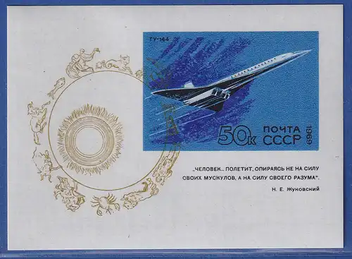 Sowjetunion 1969 Flugzeug Tupolew TU-144 Mi.-Nr. Block 59 postfrisch **