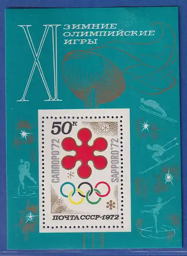 Sowjetunion 1972 Olympische Winterspiele in Sapporo Mi.-Nr. Block 74 **