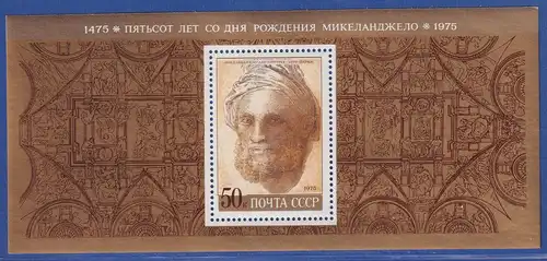 Sowjetunion 1975 - 500. Geburtstag von Michelangelo Mi.-Nr. Block 101 **