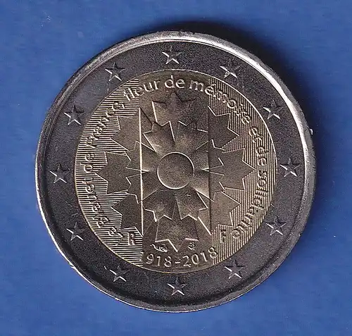 Frankreich 2018 2-Euro-Sondermünze Kornblume bankfr. unzirk. 