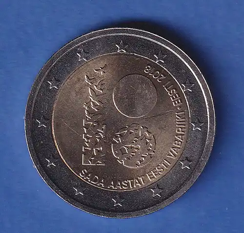 Estland 2018 2-Euro-Sondermünze 100 Jahre Republik bankfr. unzirk. 