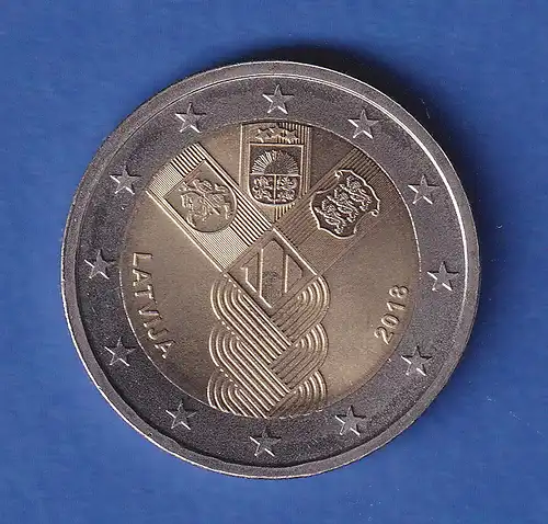 Lettland 2018 2-Euro-Sondermünze Unabhängigkeit bankfr. unzirk. 