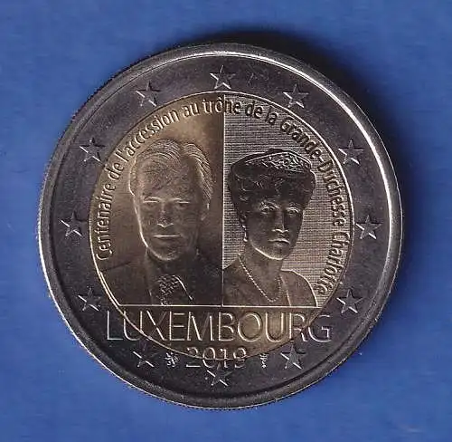Luxemburg 2019 2-Euro-Sondermünze Charlotte bankfr. unzirk. 