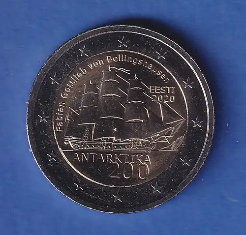 Estland 2020 2-Euro-Sondermünze Antarktis Segelschiff bankfr. unzirk. 