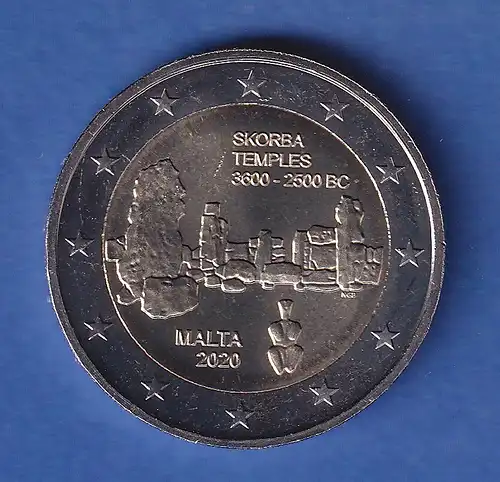 Malta 2020 2-Euro-Sondermünze Ta`Skorba bankfr. unzirk. 