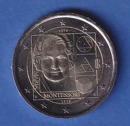 Italien 2020 2-Euro-Sondermünze Maria Montessori bankfr. unzirk. 
