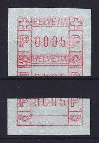 Schweiz FRAMA-ATM Mi-Nr. 3.1b Doppeldruck **