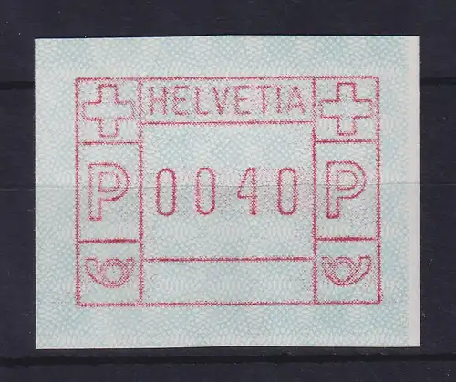 Schweiz FRAMA-ATM Mi-Nr. 3.1b Unterdruckpapier rechts mit weißem Rand **