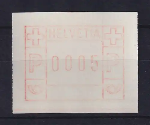 Schweiz FRAMA-ATM Mi-Nr. 3.3b mit Druck auf Gummiseite **