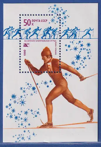 Sowjetunion 1980 Olympische Winterspiele Lake Placid Mi.-Nr. Block 142 **