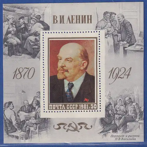 Sowjetunion 1981 - 111. Geburtstag von W. I. Lenin Mi.-Nr. Block 151 **