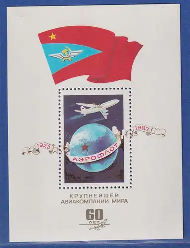 Sowjetunion 1983 - 60 Jahre Aeroflot Mi.-Nr. Block 161 postfrisch **