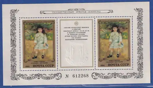 Sowjetunion 1984 Renoir-Gemälde in der Eremitage Mi.-Nr. Block 177 **