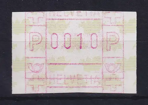 Schweiz FRAMA-ATM Mi-Nr. 5xd Kurzschnitt, Druck leicht ineinander versetzt **