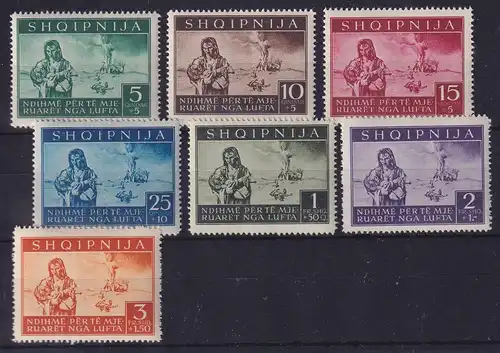 Dt. Besetzung 2.WK, Albanien Mi.-Nr. 15-21 postfrisch ** 